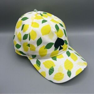 Kate Spade Lemon Toss Logo Elastic Back Baseball Cap Hat